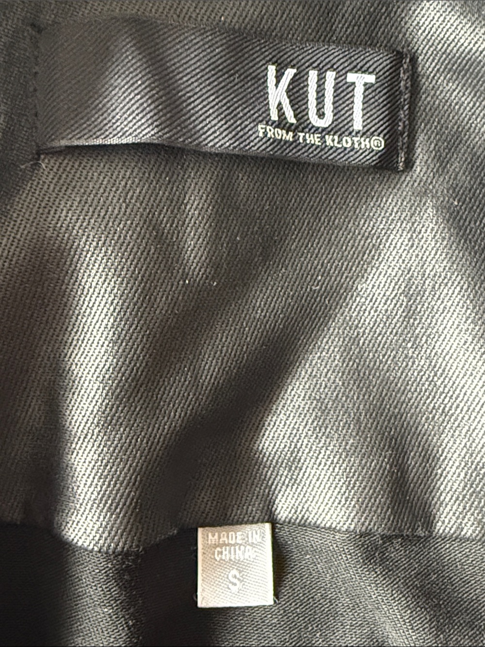 Kut from the Kloth Kara Black Faux Leather Jean Jacket S - Picture 5 of 8